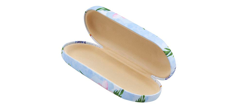 Mavi Kuş Desenli Sert Gözlük Kabı K087