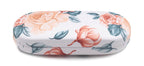 Orange Floral Pattern Hard Eyeglasses Case K083
