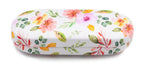 Pink Floral Patterned Hard Eyeglasses Case K085